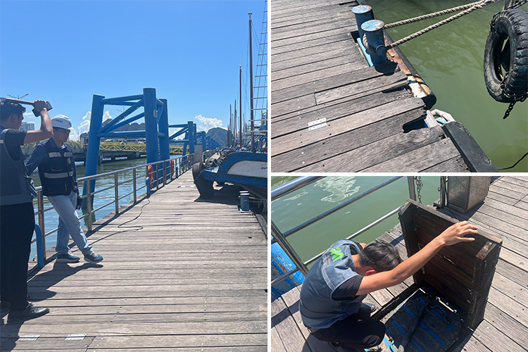 Khảo sát sàn và khung đỡ hiện hữu 1 Khảo sát hiện trạng Bến du thuyền Hạ Long